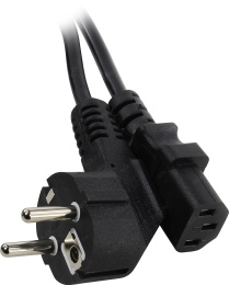 Кабель питания ExeGate Special PC-1.8S-Schuko У - C13/3x0.5 Евровилка угловая Schuko- C13, 3*0.5mm2, CCA, черный, 1.8м ES280999RUS
