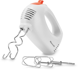 Миксер Maxwell MW-1358 W, ручной, белый и оранжевый