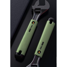 Разводной ключ «Home Series Green" Deli HT1508L 200мм, эксклюзивный дизайн, рукоятка - высококачественный софттач пластик