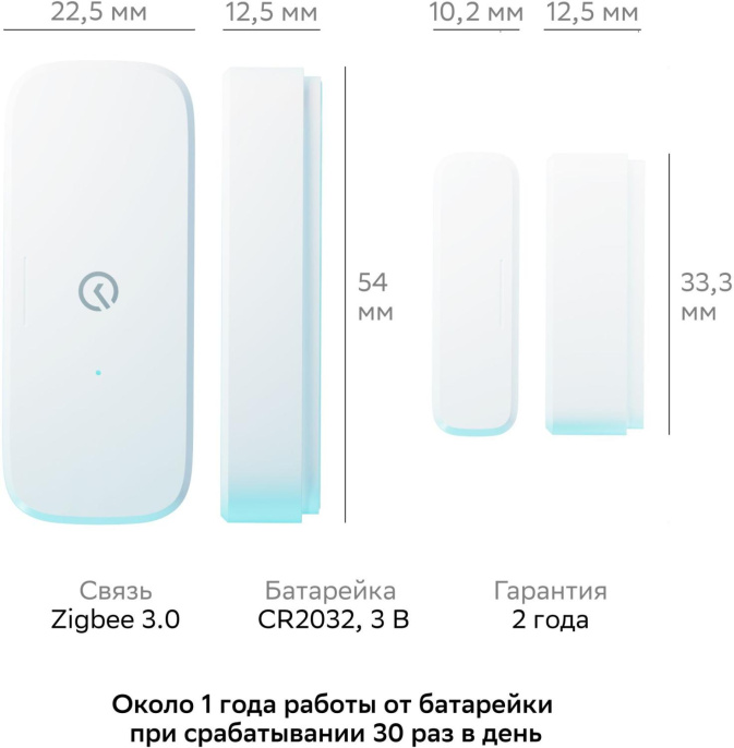 Комплект SBER SBDV-00068R,  датчик открытия; датчик движения; умная кнопка; хаб,  белый