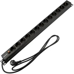 Блок распределения питания REXANT 04-0205-2,  вертикал.размещ.,  SchukoХ13,  Тип вход. тока 16A,  2м