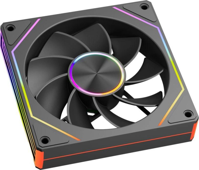 Вентилятор PCCOOLER FG120R Reverse, 120мм, 4-pin, 1800об/мин, 15 - 28.4 дБ, ARGB, черный, Ret [fg120r argb bk]