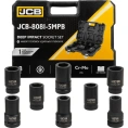 Набор головок ударных глубоких 8 предметов JCB 1DR, (6-гр.) (22,24,27,30,32,36,38,41мм) в пласт.кейсе JCB-8081-5MPB(60645)