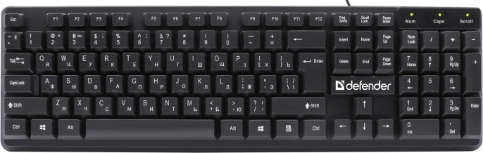 Клавиатура проводная DEFENDER Symbol Символ HB-559 черный USB, 104 клавиши 45559