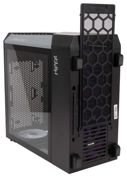 Корпус Hiper CC BG черный без БП ATX 2x120mm 2x140mm 2xUSB3.0 audio bott PSU