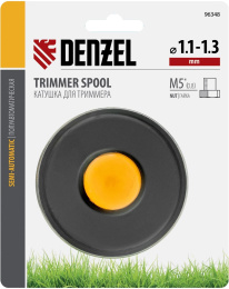 Катушка полуавтомат для садовых триммеров DENZEL 96348,  1.3мм, 3м