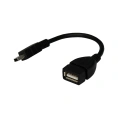 USB кабель REXANT OTG mini USB на USB шнур 0.15M черный 18-1181