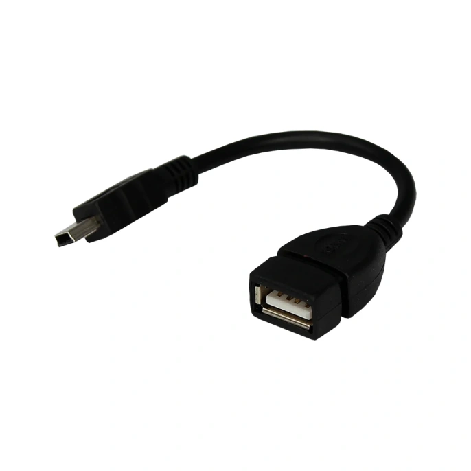 USB кабель REXANT OTG mini USB на USB шнур 0.15M черный 18-1181