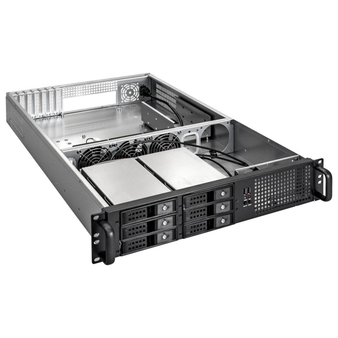 Серверная платформа ExeGate Pro 2U660-HS06 <RM 19", высота 2U, глубина 660, Redundant БП 2x800W, 6xHotSwap, USB> EX294284RUS