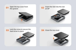 Корпус SSD-накопителя USB CABLETIME CB33G (CT-SSD04-AG) C-NVMe M.2 10 Гбит/с