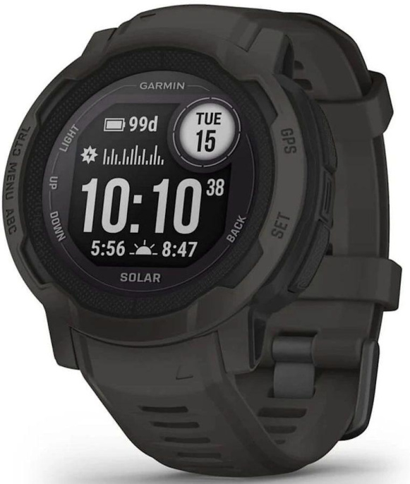 Смарт-часы Garmin Instinct 2 Solar, 45мм, 0.9", черный