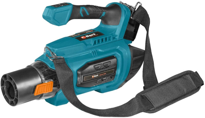 Bort Воздуходувка аккумуляторная Bort BSS-40LI TURBO {Воздушный поток 0-66 м/сек; Макс. производительность 1020 м3/час, шум 80дБ, аккум. система Makita 18V LXT, Вес 2.3кг} [93418576]
