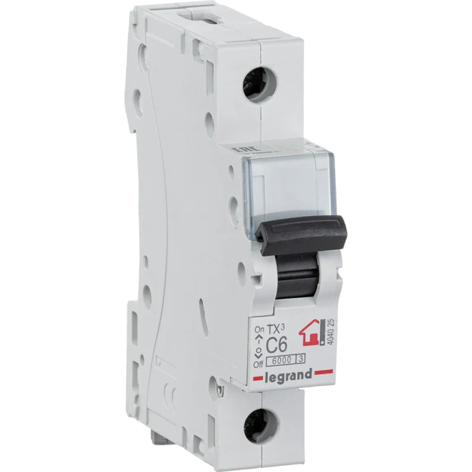 Автоматический выключатель Legrand TX3 C6A 1П 6000 404025