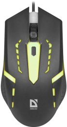 Мышь проводная Defender Flash MB-600L, игровая, оптическая, USB, 1200dpi, черный [52600]