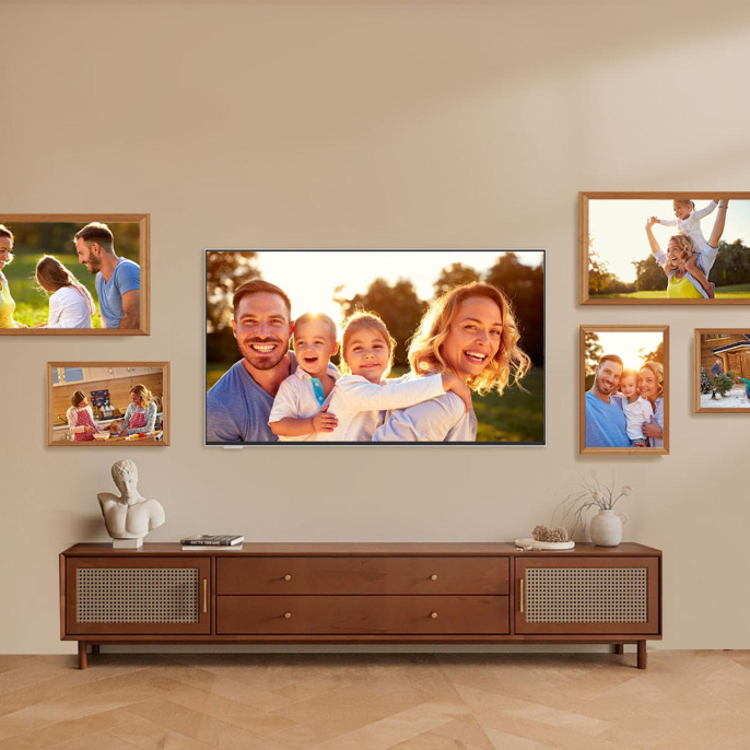55" Телевизор SKYWORTH 55LN70G Frame+ QLED+, 4K Ultra HD, СМАРТ ТВ, Google TV, белый