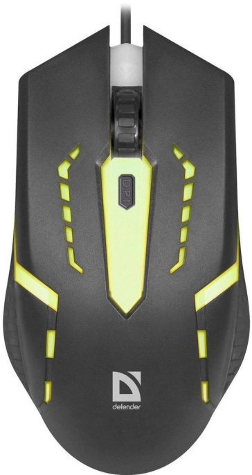 Мышь проводная Defender Flash MB-600L, игровая, оптическая, USB, 1200dpi, черный [52600]