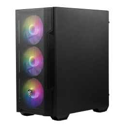 Корпус ПК без блока питания Case MSI MAG FORGE M100A, Mini-Tower, TG, 4x120mm ARGB, 2xUSB 2.0, 1xUSB 3.0, mATX, mITX Black