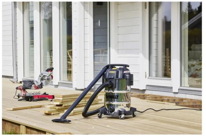 Строительный пылесос DeWALT DXV30SAPTA-QT,  серебристый