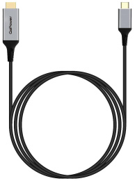 Кабель GoPower Type-C m -HDMI m 2.0м ПВХ 4K 60Hz черный Premium Zip-Lock c подвесом 1/100 00-00030092