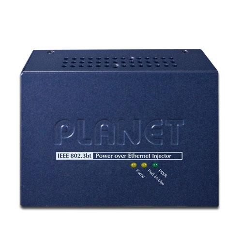 Инжектор/ PLANET POE-176-95 Single-Port 10Gbps 802.3bt PoE++ Injector 95 Watts, 802.3bt Type-4, PoH, force mode support, PoE Usage LED, 10/100/1G/2.5G/5G/10Gbps Data rate -w/external 54V 130W AC power adapter included