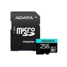 Карта памяти microSDXC UHS-I U3 A-Data Premier Pro 256 ГБ, 100 МБ/с, Class 10, AUSDX256GUI3V30SA2-RA1,  1 шт., переходник SD