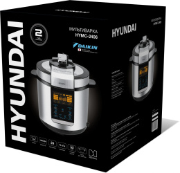 Мультиварка-скороварка Hyundai HYMC-2406 6л 1000Вт серебристый/черный