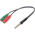 Defender Переходник Headset Jack 2*3.5jack—3.5 4pin jack 0,15м 63012