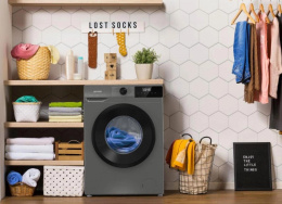 Стиральная машина Gorenje WNHPI84AS/AR, с фронтальной загрузкой, 8кг, 1400об/мин, с паром, инверторная