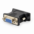 Переходник Cablexpert DVI-I M / VGA F черный, пакет A-DVI-VGA-BK