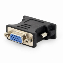 Переходник Cablexpert DVI-I M / VGA F черный, пакет A-DVI-VGA-BK