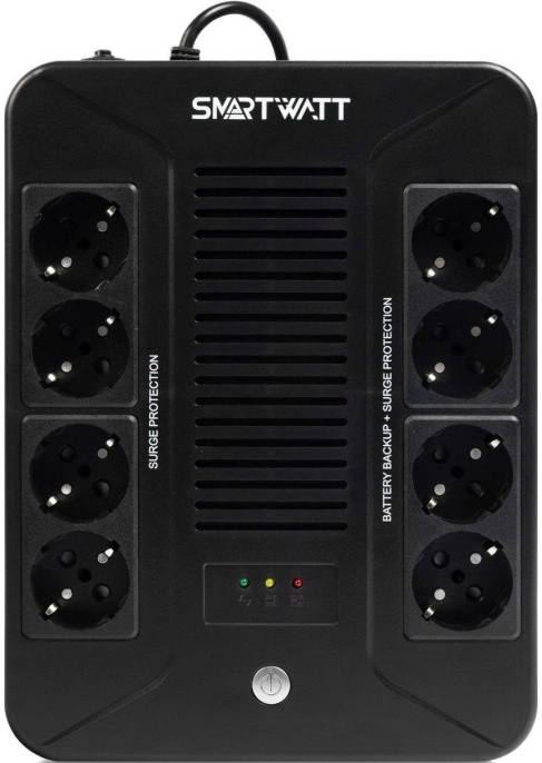 Источник бесперебойного питания Smartwatt Safe Pro 360Вт 600ВА черный
