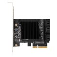 Контроллер ExeGate EXE-516 (PCI-E x4 v3.0, SATA3 6Gb/s, 6 int, ASMedia Chipset ASM1166) EX296207RUS