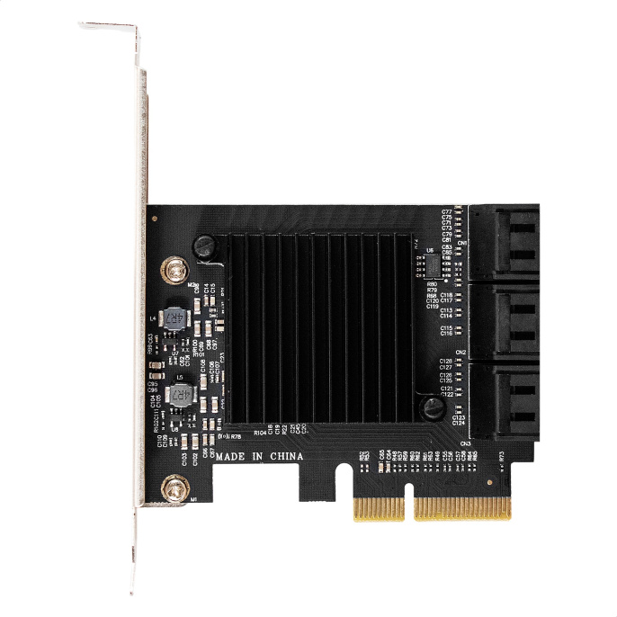 Контроллер ExeGate EXE-516 (PCI-E x4 v3.0, SATA3 6Gb/s, 6 int, ASMedia Chipset ASM1166) EX296207RUS