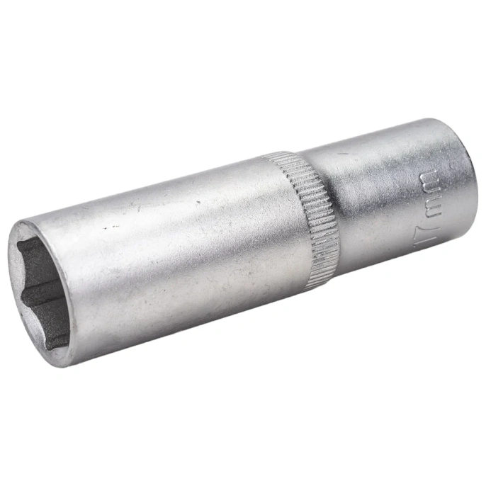Головка торцевая 6-гранная 17 мм, 1/2", глубокая L=75 мм ROCKFORCE RF-5457717(11566)