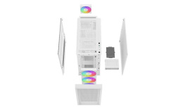 Корпус Deepcool CH560 WH без БП, боковое окно закаленное стекло , 3x140мм ARGB вентилятор спереди и 1x120мм ARGB вентилятор сзади, белый, ATX R-CH560-WHAPE4-G-1