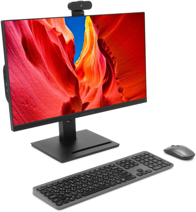 23.8" Моноблок DIGMA PRO Vision Full HD, AMD Ryzen 5 5500U, 8ГБ DDR4, 256ГБ SSD, Windows 11 Pro, черный [dm23r5-8cxw02]