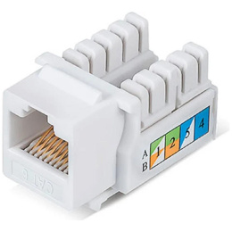 Rexant 02-0254 Модуль Keystone Jack RJ-45 8P8C , UTP неэкранированный, CAT 6, тип 90 градусов, белый PRO