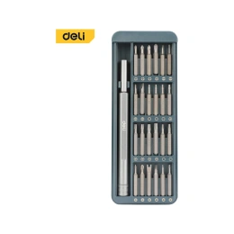 Набор прецизионных отверток Deli DL241025 24 биты, сталь S2 + Cr-V, пластиковый кейс 147016