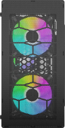 Корпус mATX BLOODY BD-CC101F, Mini-Tower, без БП, черный [bd-cc101f-bk]