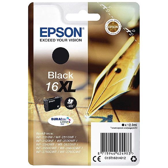 Картридж Epson T1621 C13T16214010 Black для WF-2010W/2510WF/2520NF/2530WF/2540WF