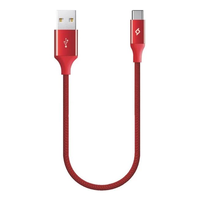 Кабель TTEC AlumiCable USB-A - Micro USB Charge/Data Mini Cable. Длина: 30см. Цвет: красный