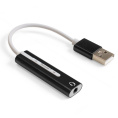 Кабель-адаптер для подключения телефонной гарнитуры к порту USB ExeGate <EX-AU-04B> (внешняя звуковая карта USB, 1x Jack3.5 F (4-контакта), кнопки: volume +, volume -, play/pause/next/previous,  Windows/Linux/MAC OS) EX296332RUS