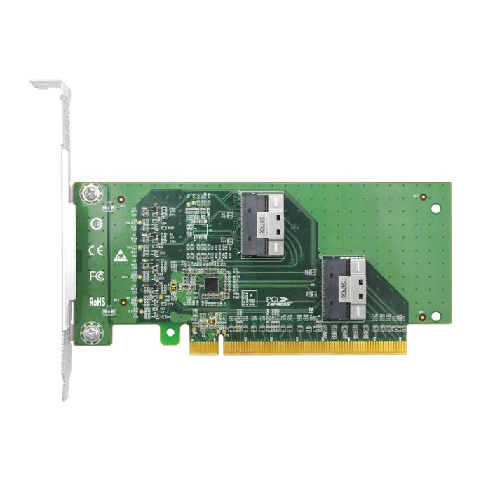 Адаптер для SSD LR-LINK LRNV9F14 PCIe x16 to Two SlimSAS SFF-8654 8i Adapter