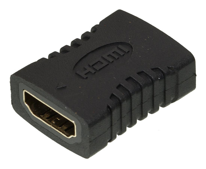 Адаптер аудио-видео Buro HDMI f - HDMI f , GOLD, черный [bhp-adp-hdmi-2.0]