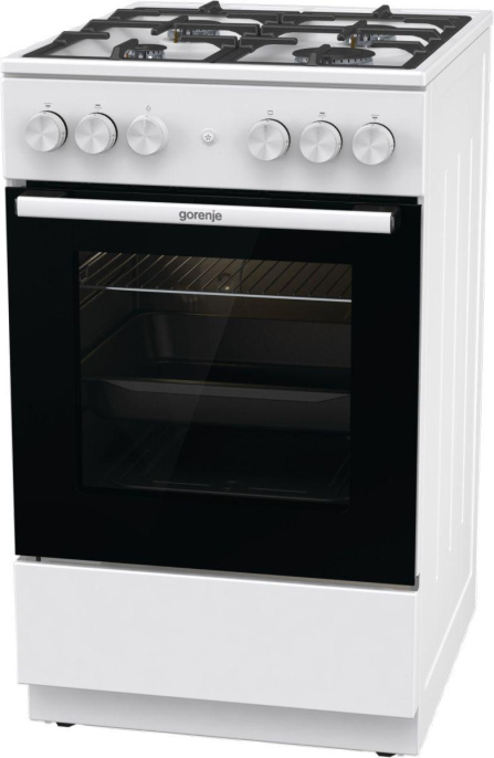 Плита Газовая Gorenje GG5A11WF белый без крышки реш.чугун