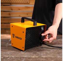Электрическая тепловая пушка DEKO DKIH3400, 3.4кВт, оранжевый [080-1013]