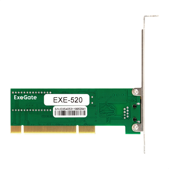 Сетевой адаптер ExeGate EXE-520 (PCI v2.2, 1xRJ45, UTP 10/100Mbps, Realtek Chipset RTL8139D) EX281223RUS