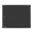 Шкаф телекоммуникационный 19" настенный 9U ExeGate EC-WM-9U.450.M.BLACK (19”, 9U, 600x450x500mm (ШхГхВ), передняя дверь металл, съемные боковые панели, пыле- и влагозащита IP23, черный RAL 9004) EX298619RUS