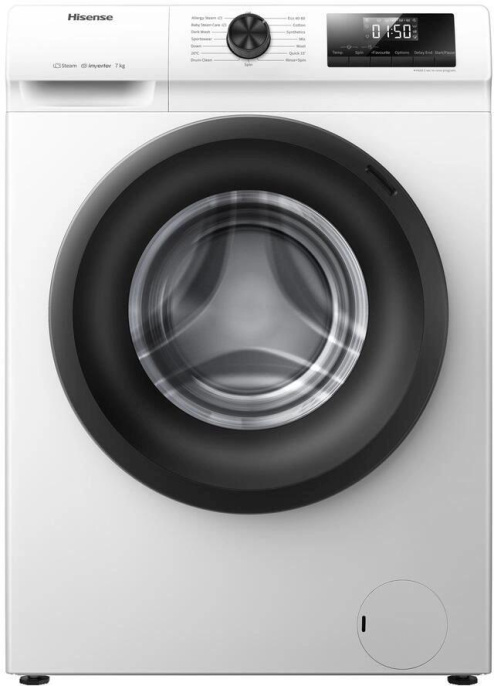 Стиральная машина Hisense WFQP7012VM, с фронтальной загрузкой, 7кг, 1200об/мин, с паром, инверторная