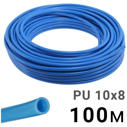 Трубка полиуретановая синяя PI TOOLS PU10-8-100, бухта 100 м, прямая до 8 бар, Арт. 4621